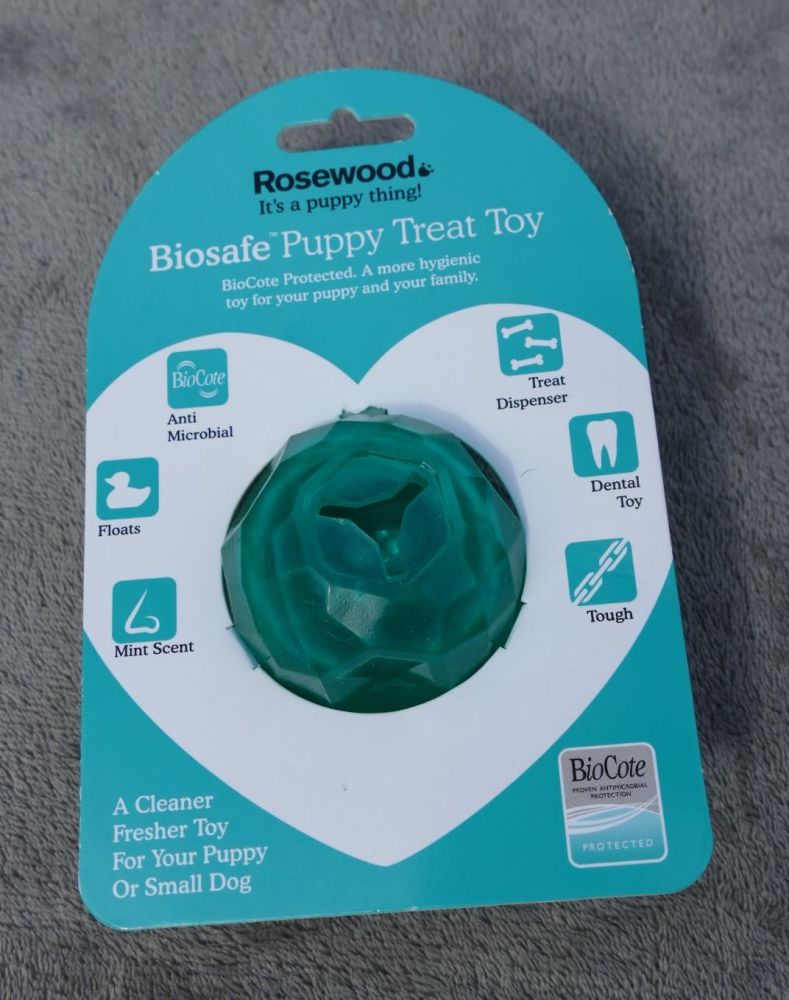 Rosewood Biosafe Puppy Treat Toy Ball - Green