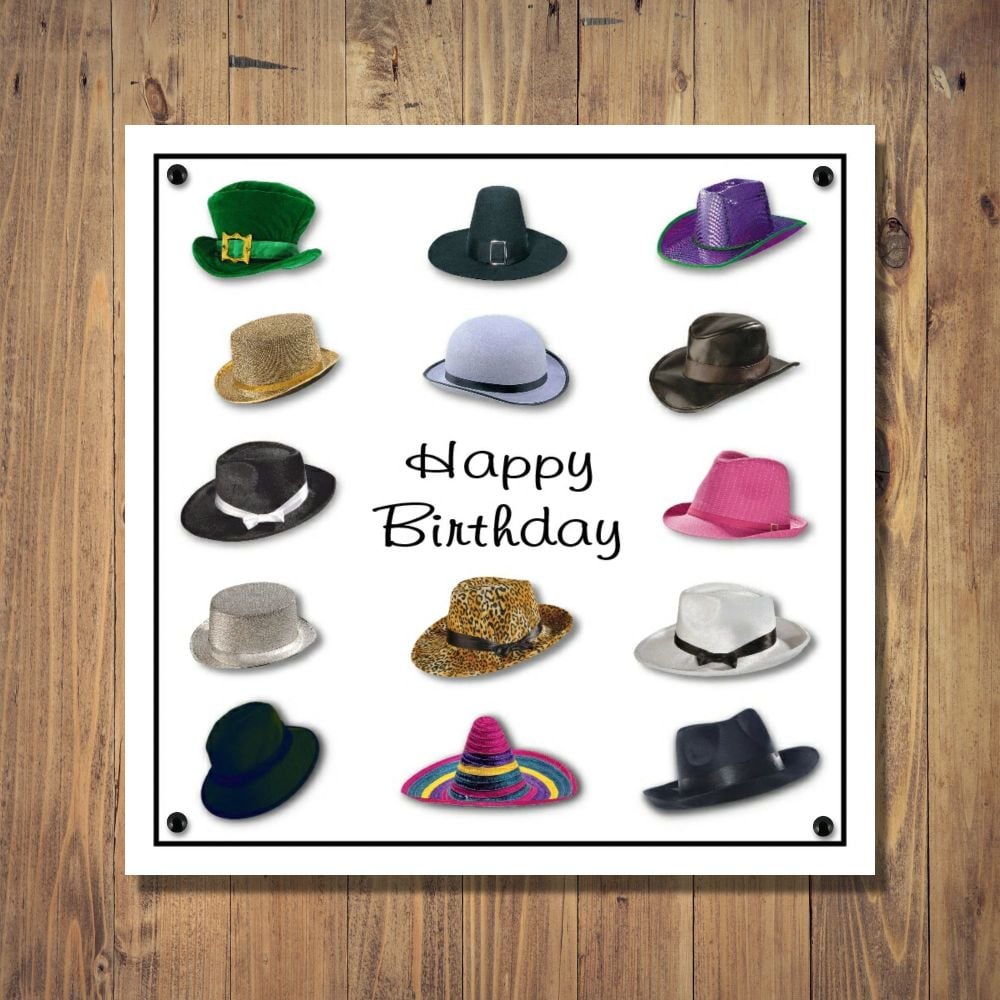 Hats Happy Birthday Card