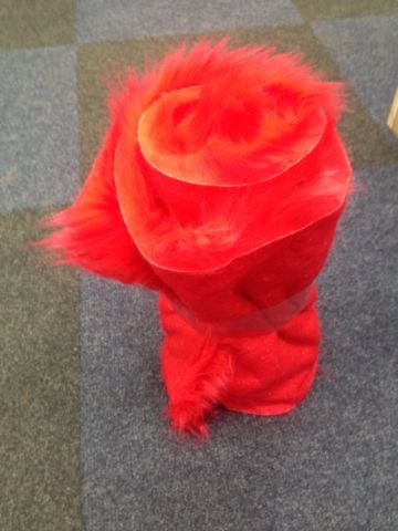 Clipper Blade Red Fake Fur For Testing