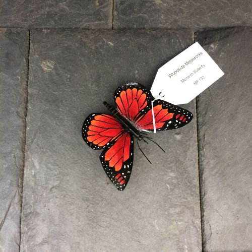 Painted steel monarch butterfly