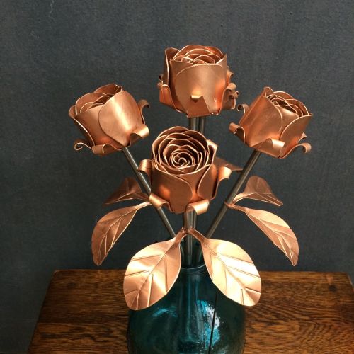 Copper rose bouquet
