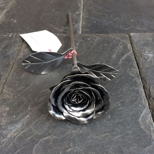 Steel metal rose