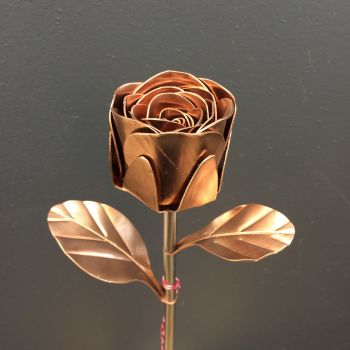 Rose flower in copper WM915