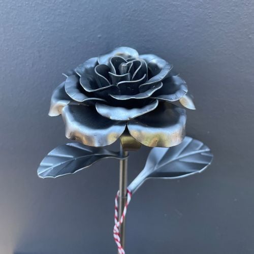 Steel anniversary rose