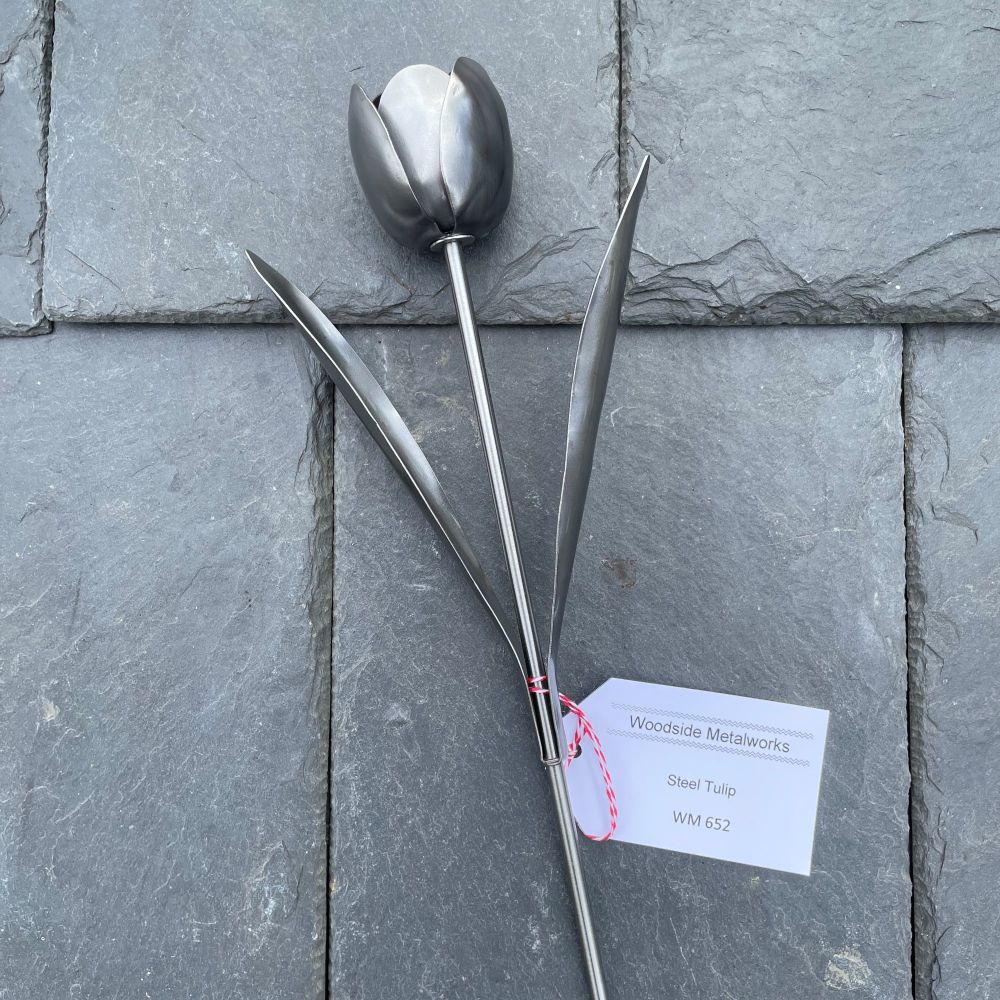Steel tulip flower