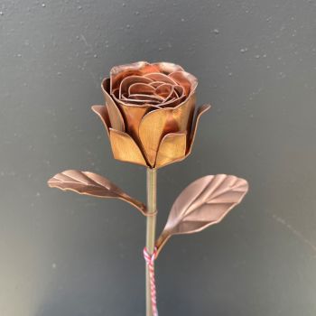 Anniversary copper rose with leaves WM1107