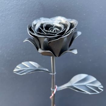 Steel anniversary rose, metal rose WM1108