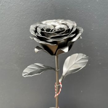 Steel birthday rose, metal rose WM983