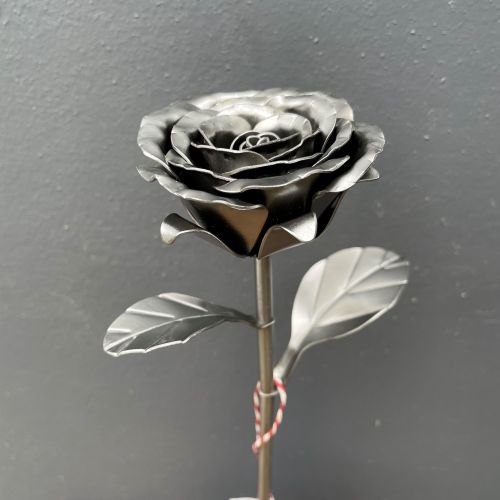 Steel birthday rose, metal rose