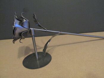 Steel birthday rose, metal rose with stand WM1199