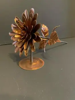 Copper Dahlia Flower WM1257