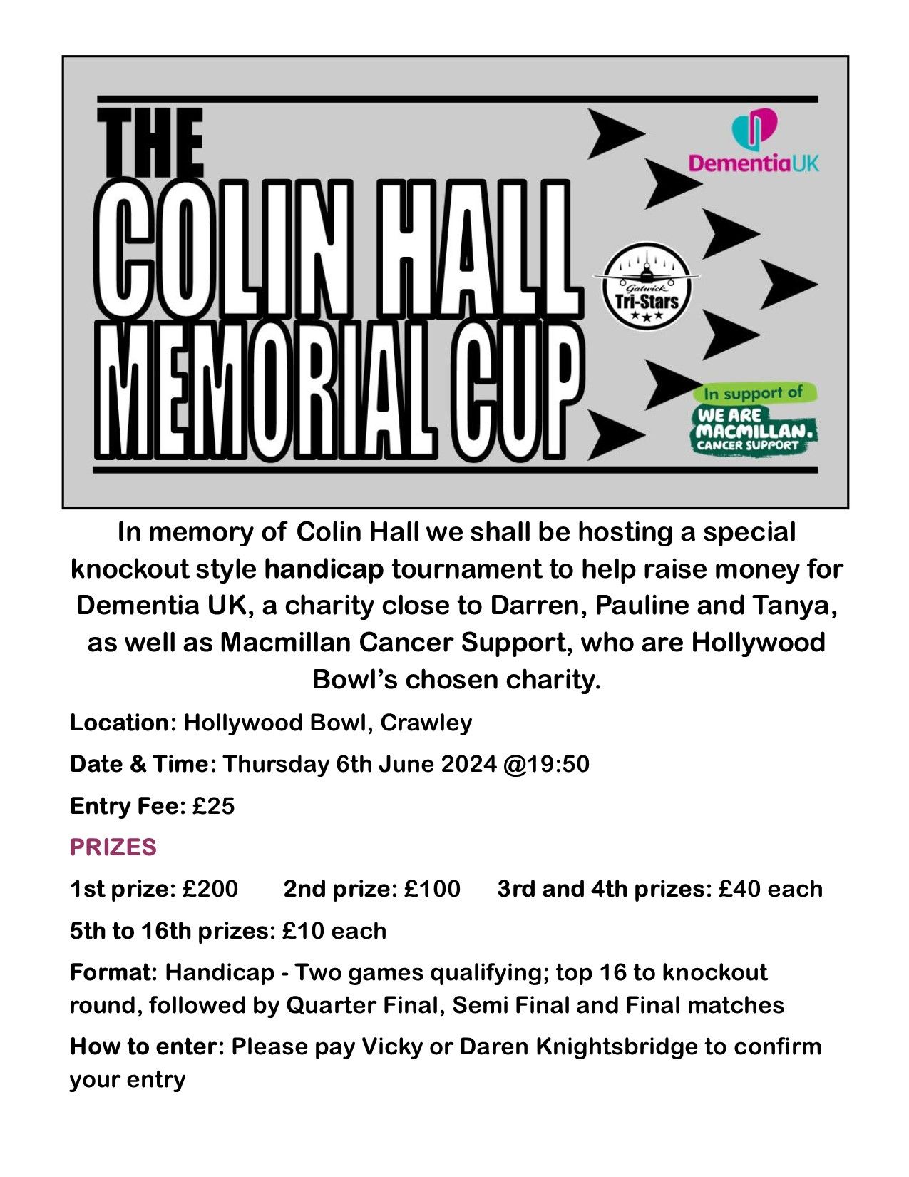 Colin Hall Memorial Cup poster