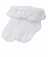 Handmade Pure Cotton Baby Socks - White