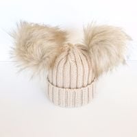 Double Fur Pom Hat - Mink