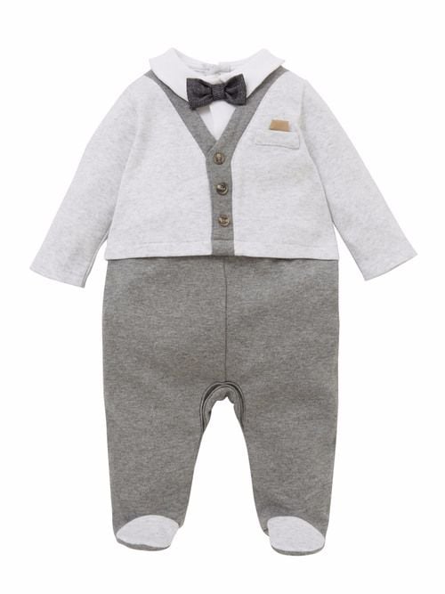 Mock Jacket & Trouser Suit All In One - Grey