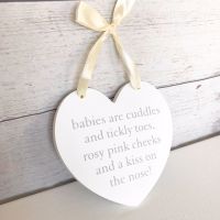 Baby Poem Heart Hanging Plaque