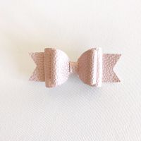 Pink Frost Double Bow Hair Clip