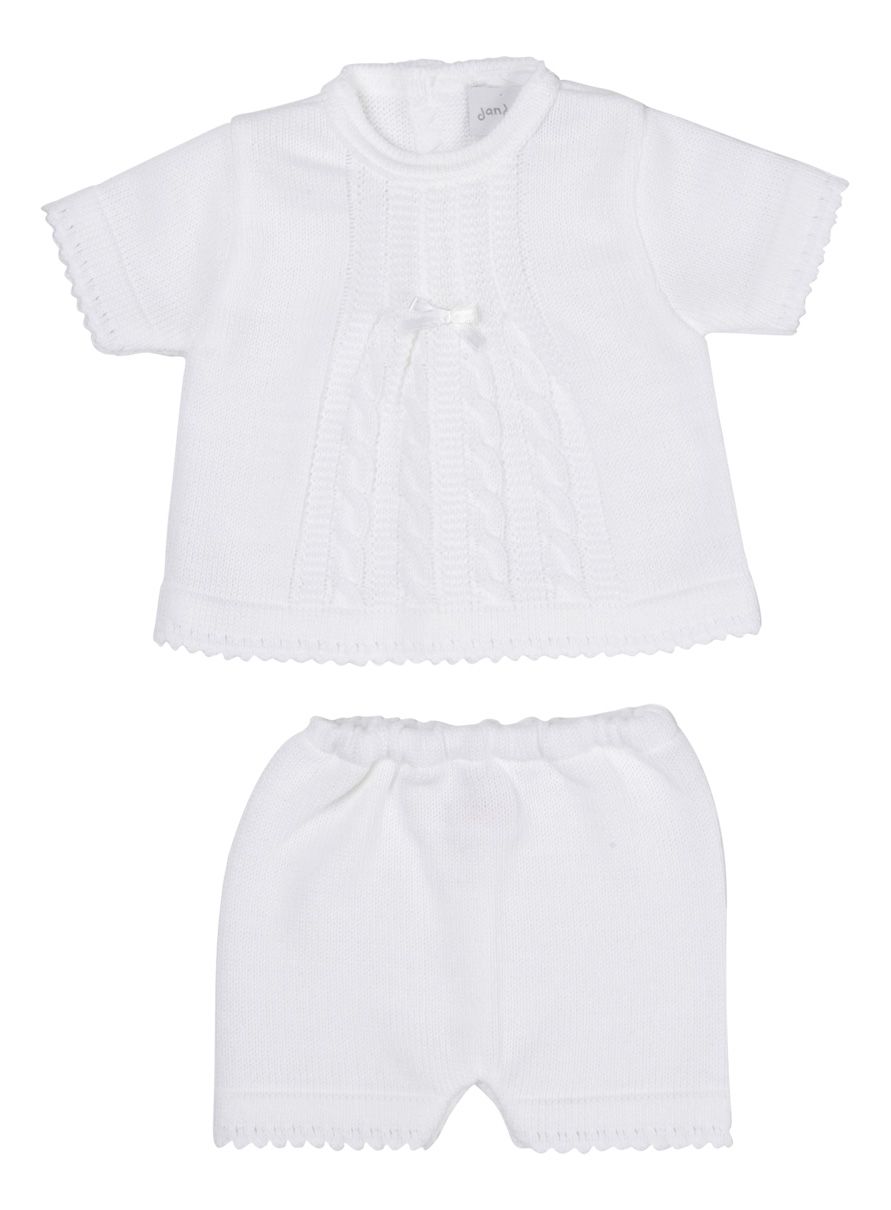 NEW SEASON - Riley Knitted Shorts & Top Set - White