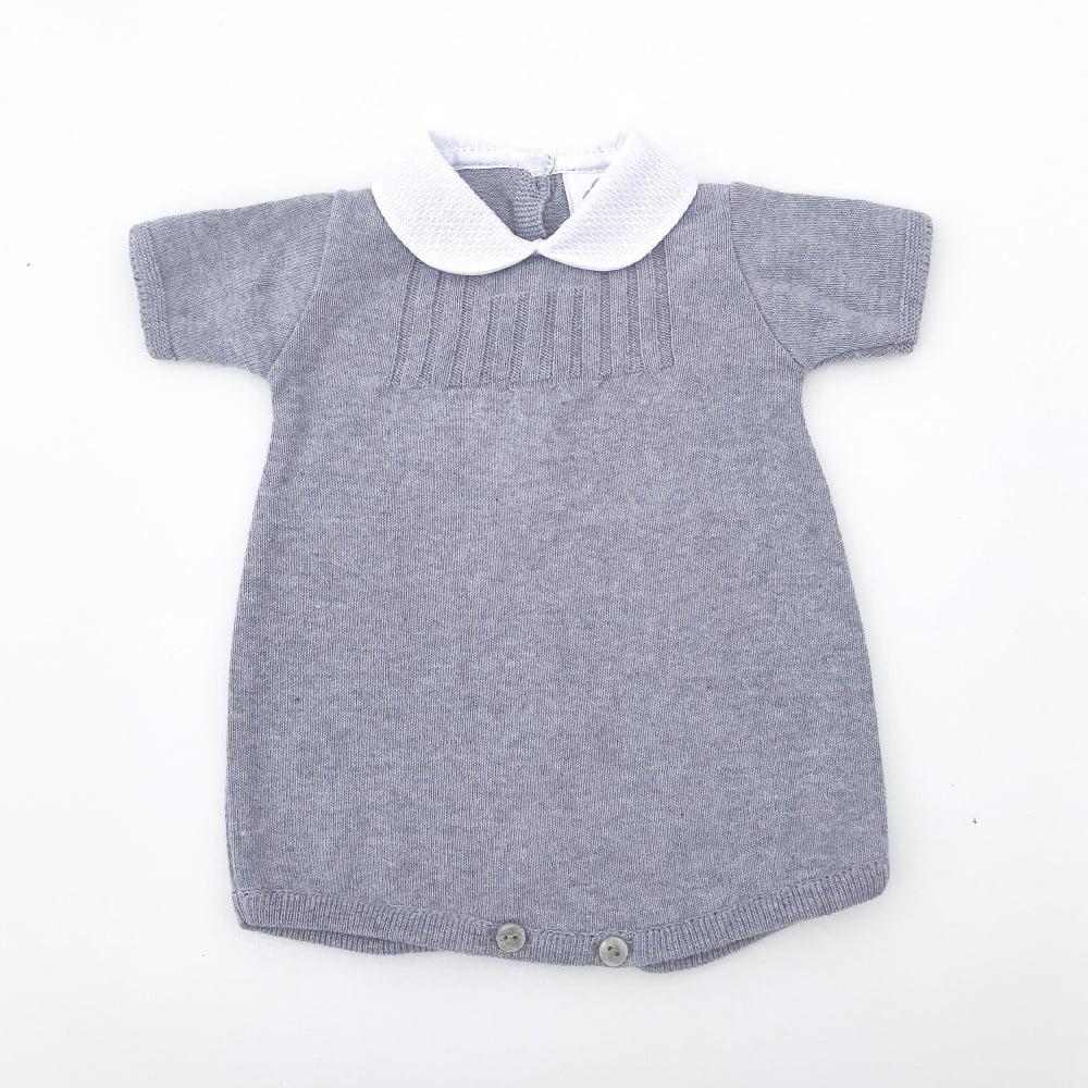 Perry Knitted Romper - Grey