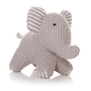 Little Knitted Elephant Teddy - Grey