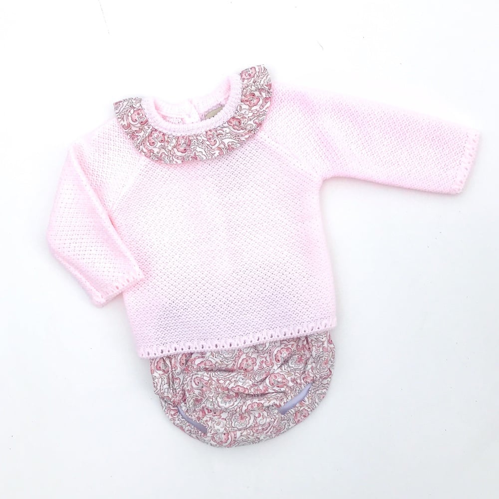 Ivy Knitted Jumper & Jam Pants Set - Pink