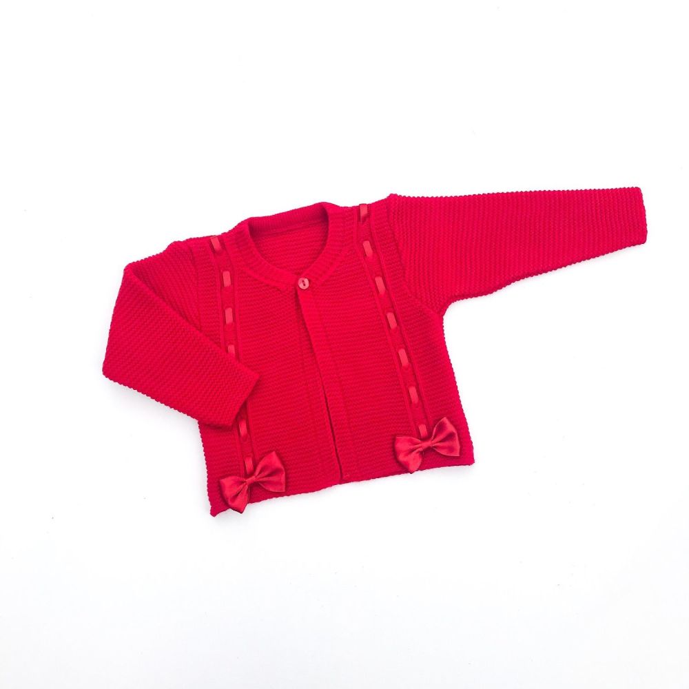 Piper Knitted Cardigan - Red