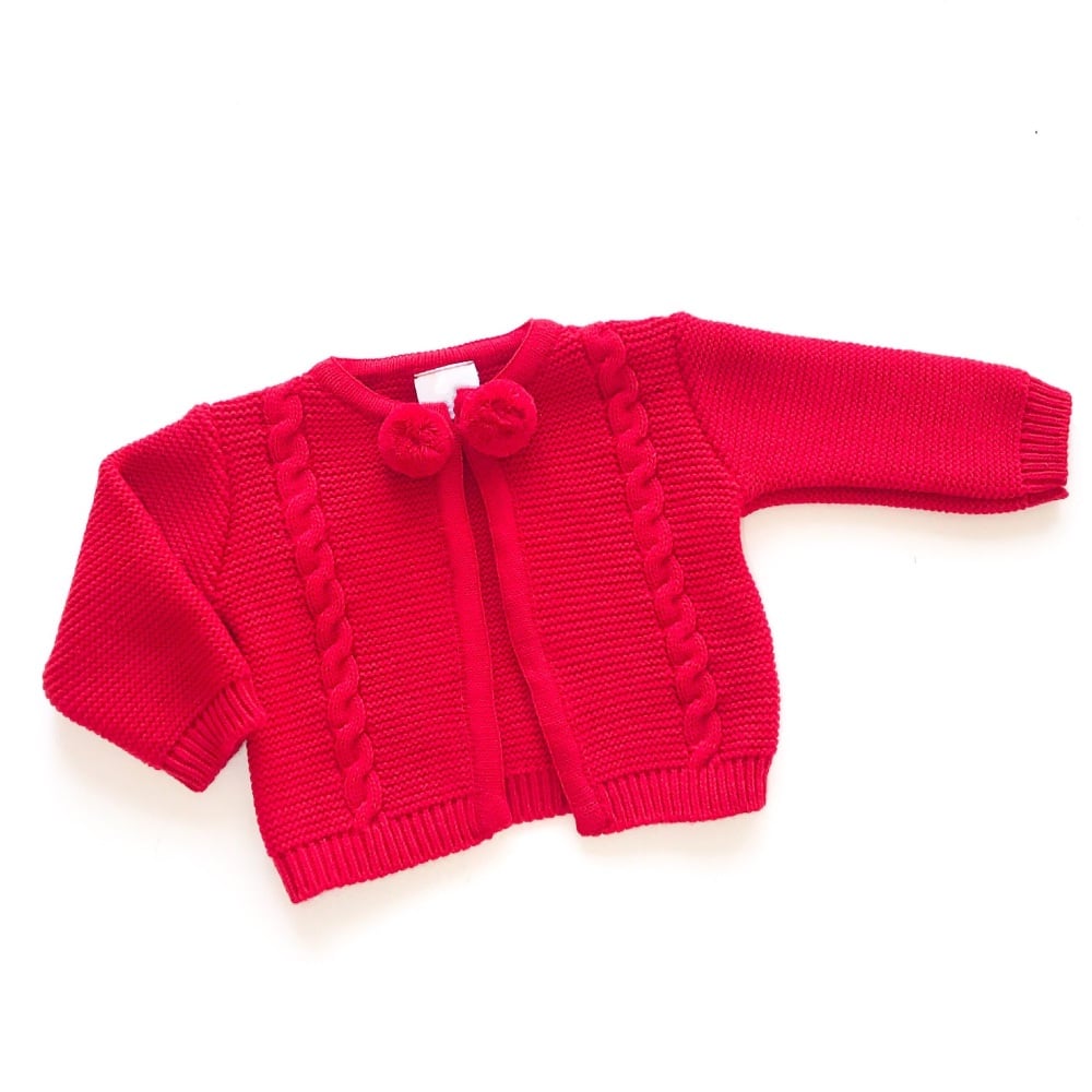Everly Knitted Cardigan - Red