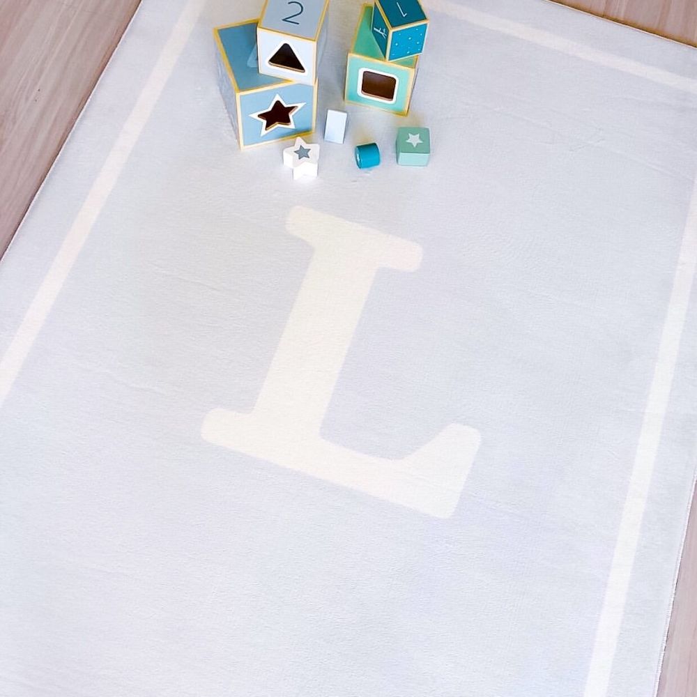 NEW Personalised Play Carpet - Blue/White