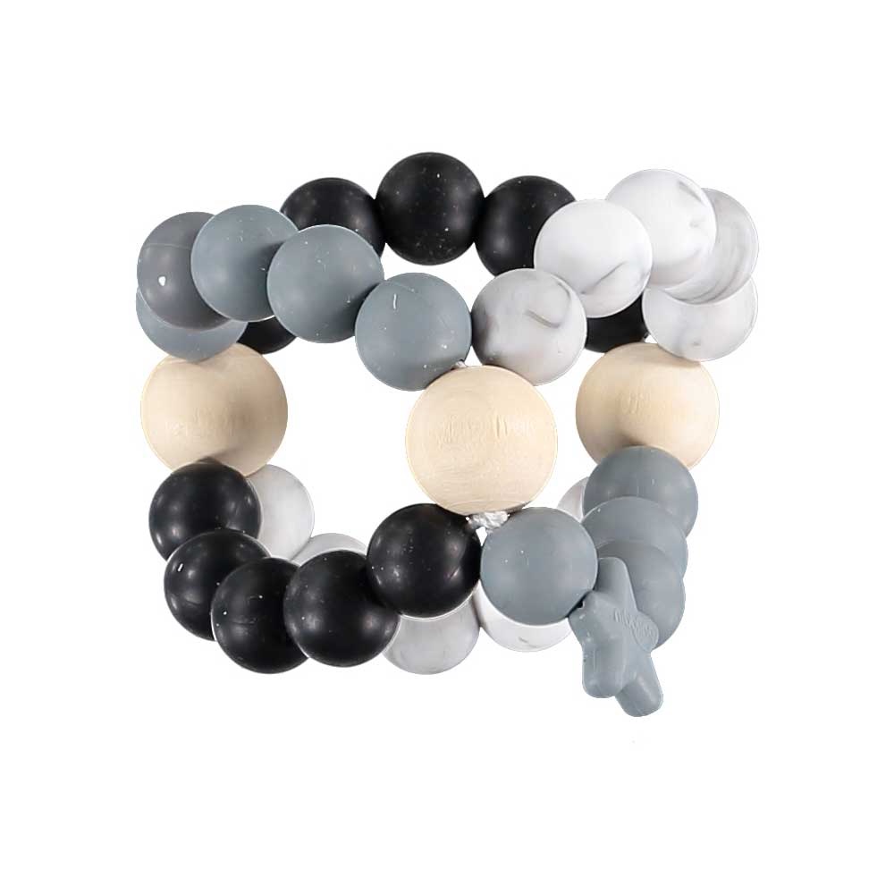 Nib Cube Teether Toy – Black and Marble