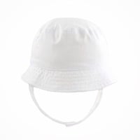 Summer Hat With Strap - White