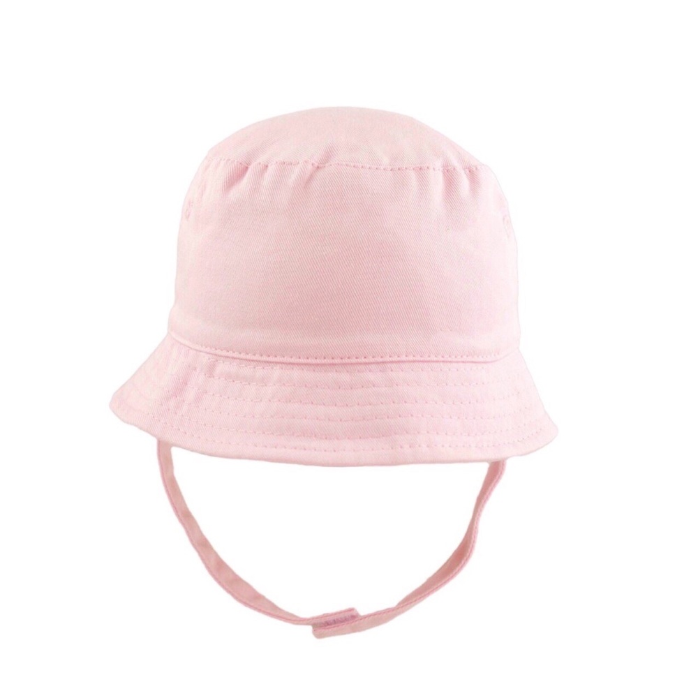 Summer Hat With Strap - Pink