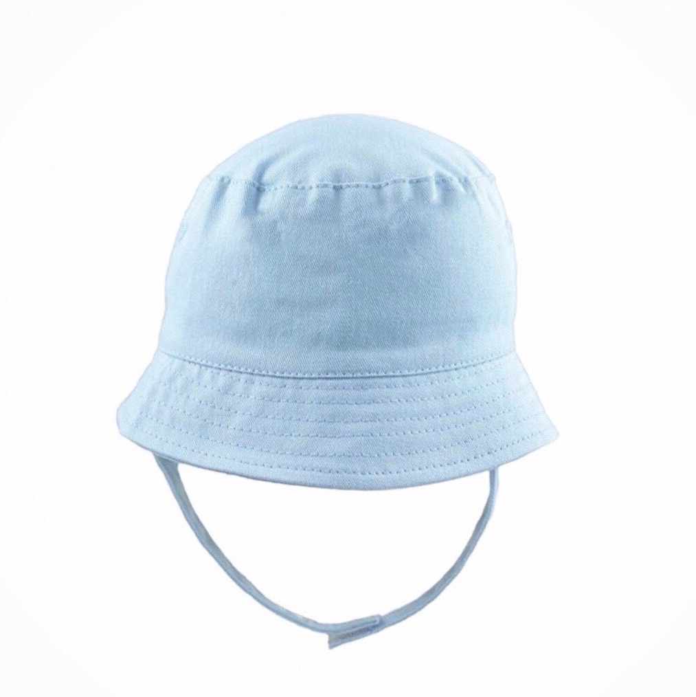 Summer Hat With Strap - Blue