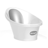 Shnuggle Baby Bath With Plug & Foam Backrest - White/Grey