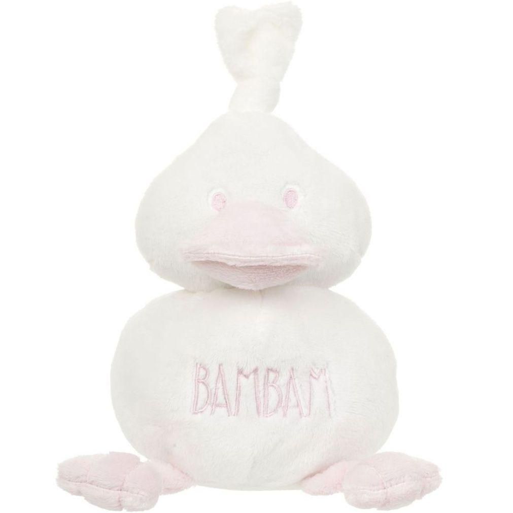 BAM BAM Cuddle Duck Rattle Toy - Pink