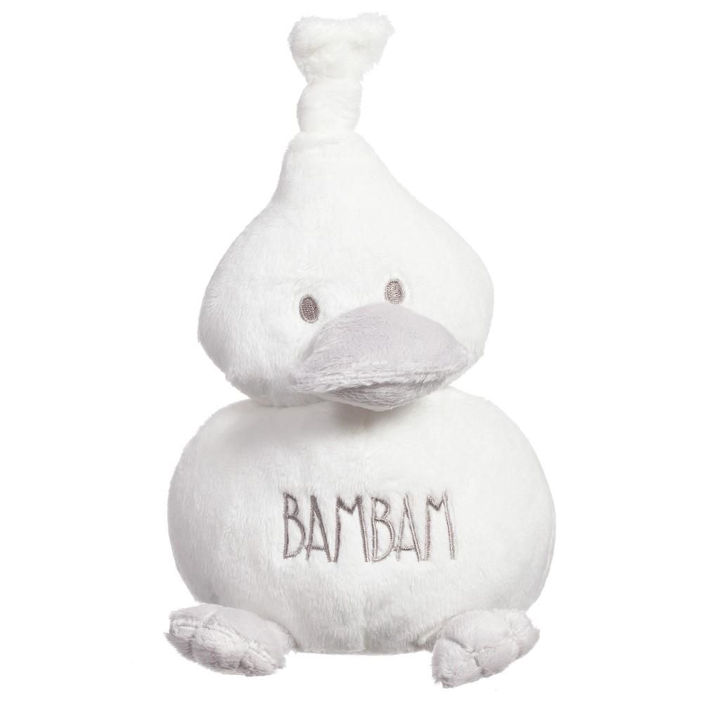 BAM BAM Cuddle Duck Rattle Toy - Grey