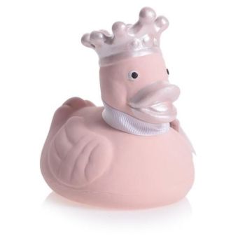 BAM BAM Baby Pink Rubber Duck Bath Toy (10cm)