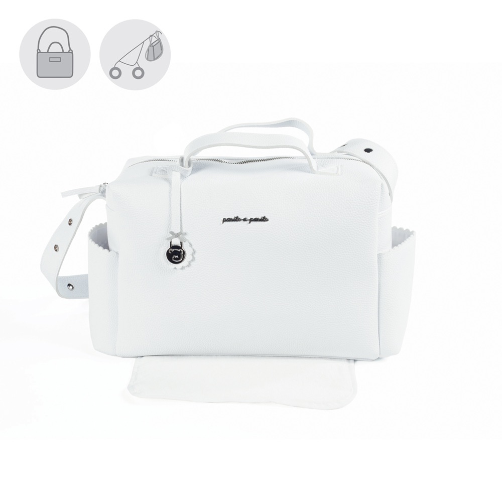 Pasito a Pasito BISCUIT Baby Changing Bag - White (54cm)