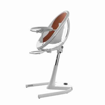 Mima Moon Highchair - White Frame/Camel Seat Pad