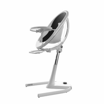 Mima Moon Highchair - White Frame/Black Seat Pad