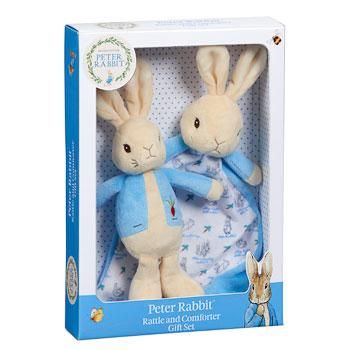Peter Rabbit Rattle & Comforter Gift Set