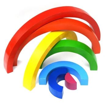 Wooden Rainbow 3D Stacking Puzzle