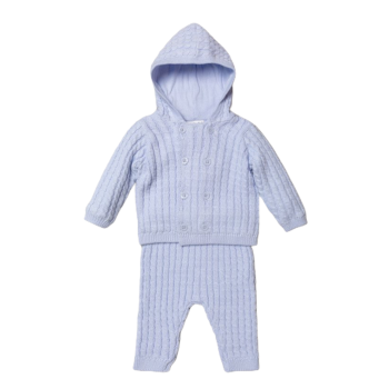 Taylor Cable Knit Tracksuit - Blue