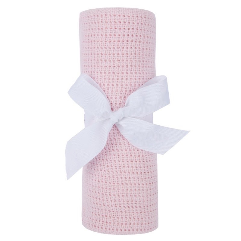 Cotton Cellular Blanket - Pink