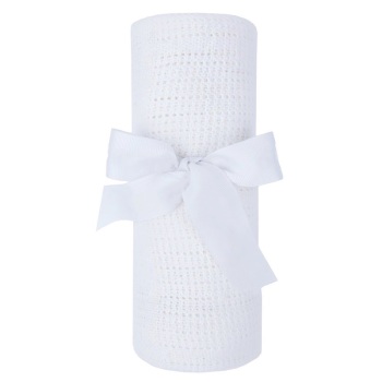 Cotton Cellular Blanket - White