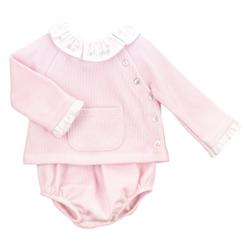 Babidu Jersey Cotton Jumper & Pants - Pink