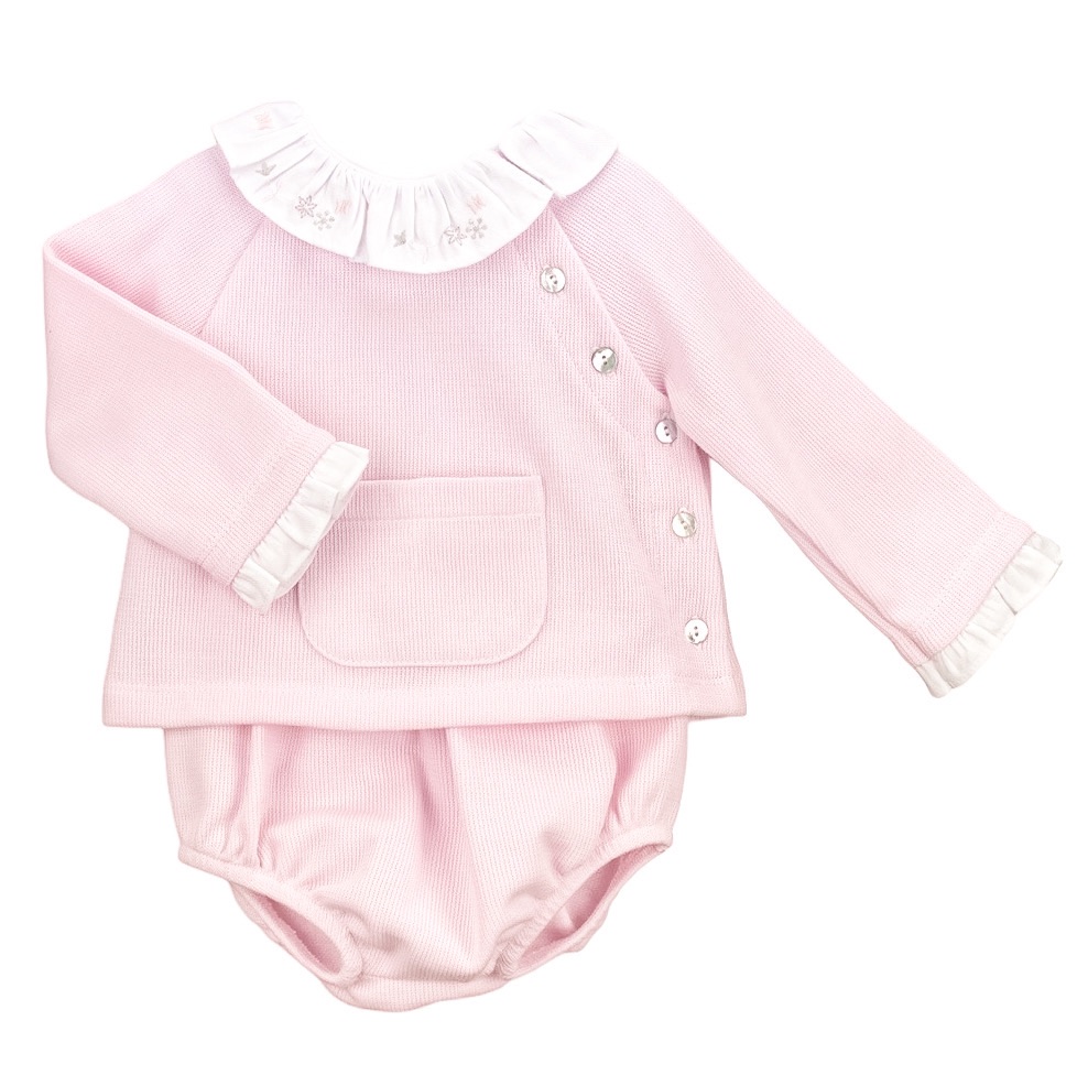 Babidu Jersey Cotton Jumper & Pants - Pink