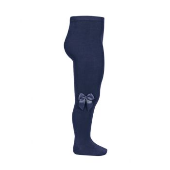 Condor Cotton Tights With Bow - Navy