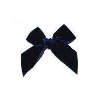 Condor Velvet Bow Clip - Navy