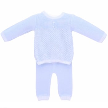 Grayson Knitted Jumper & Pants - Blue