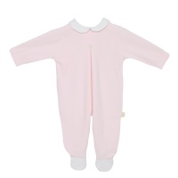 Baby Gi Velour Babygrow - Pink